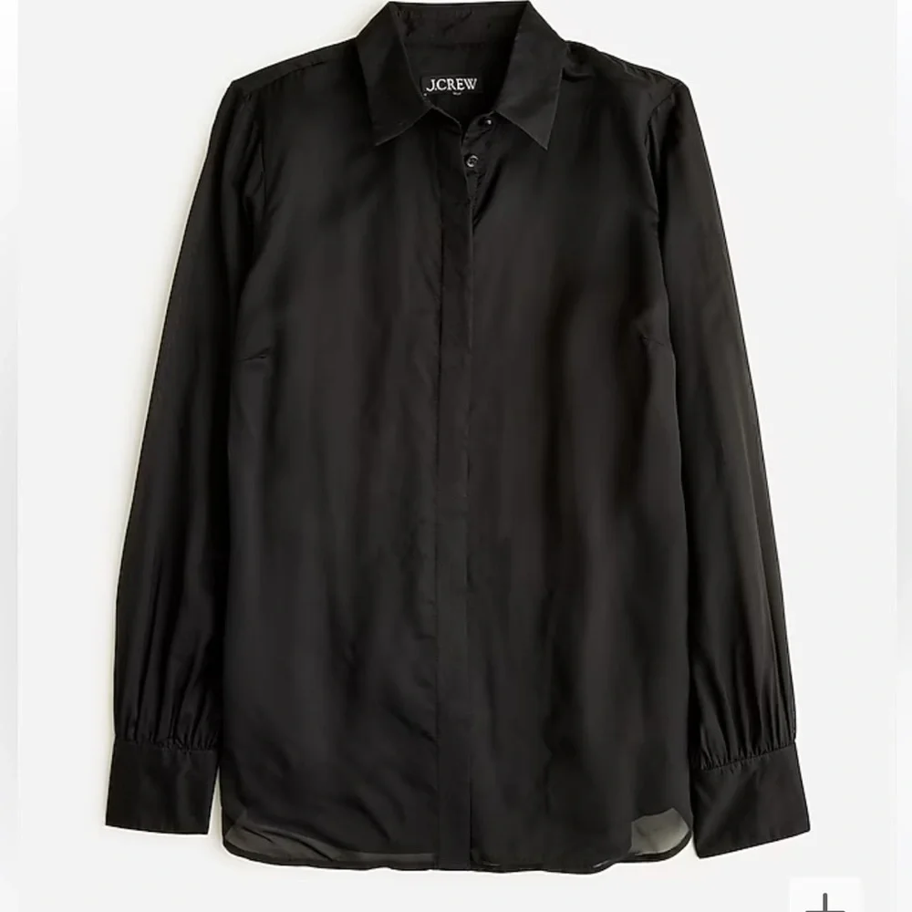 J crew Button-up shirt in sheer organza black